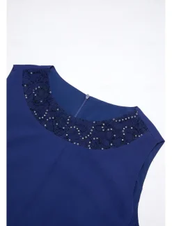 Sale Women's Wedding Guest Cocktail Dress Chiffon Daily Fashion Patchwork Sequin Casual Elegant Two Piece Dress Set Fall Winter Midi Dress Crew Neck 3/4 Length Sleeve Plain Women Chiffon Dresses|Work Dresses