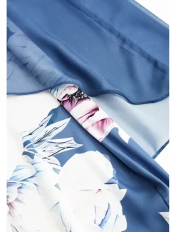 New Women's Wedding Guest Cocktail Dress Chiffon Cover Up Floral Print Tank Dress Set Elegant Formal Summer Midi Dress Crew Neck Sleeveless Women Chiffon Dresses