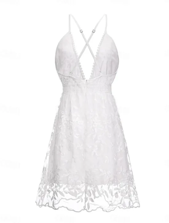 Sale Women's Dress Mini Dress with Sleeve Date Vacation Beach Bohemia Strap Sleeveless Color Women White Dresses
