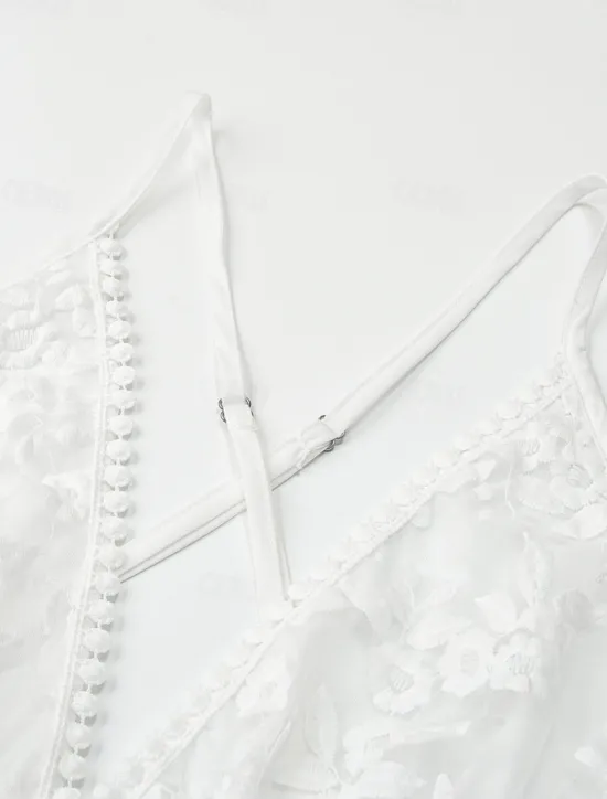 Sale Women's Dress Mini Dress with Sleeve Date Vacation Beach Bohemia Strap Sleeveless Color Women White Dresses