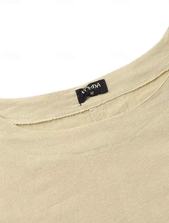 Hot Women's khaki Spring Fall Autumn Maxi Dress Dress Casual Dress Cotton Summer Dress Basic Casual Outdoor Daily Loose Fit Pure Color Crew Neck Women White Dresses