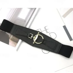 Sale Women's Wide Belt Corset Belt PU Leather Buckle Free Geometric Formal Classic Party Work khaki Women Belt