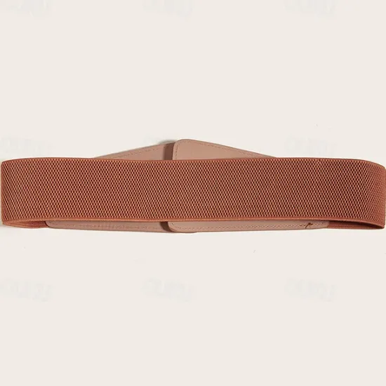 Sale Women's Wide Belt Corset Belt PU Leather Buckle Free Geometric Formal Classic Party Work khaki Women Belt