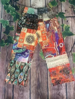 Online Women's Wide Leg Chinos Vacation Vintage Ethnic Style Long High Waist Graphic Plaid Checkered Pocket Elastic Waistband Comfy Soft Comfortable Micro-elastic Outdoor Street Blue Orange Summer Spring Women Pants