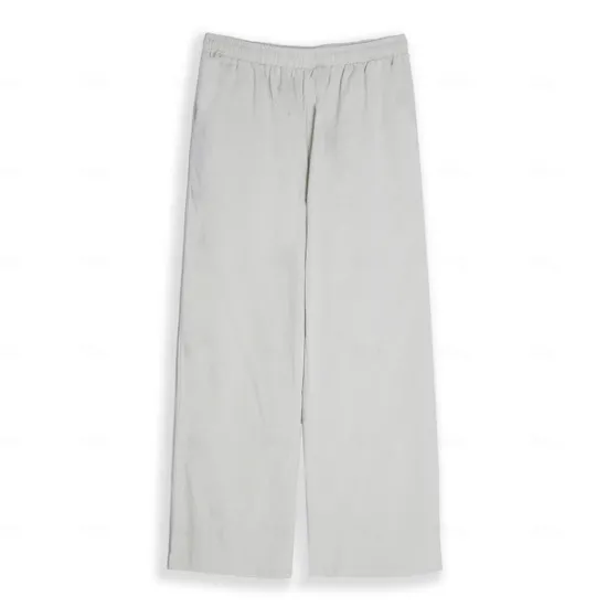 New Women's Wide Leg Cotton Linen Pants Pants Trousers Casual Daily Full Length Plain Drawstring Side Pockets Wide Leg Breathability Comfortable Inelastic Going out Weekend Black White Navy Blue Women Pants