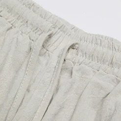 New Women's Wide Leg Cotton Linen Pants Pants Trousers Casual Daily Full Length Plain Drawstring Side Pockets Wide Leg Breathability Comfortable Inelastic Going out Weekend Black White Navy Blue Women Pants