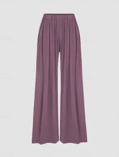 New Women's Wide Leg Dress Pants Trousers Full Length Modal Pocket Micro-elastic High Waist Fashion Streetwear Street Daily White / Black Black S M Fall Winter Women Pants
