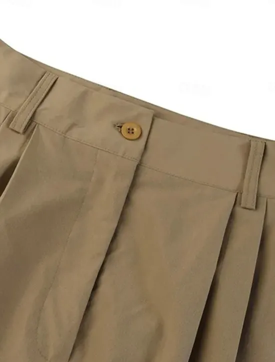 Hot Women's Wide Leg Dress Work Pants Bell Bottom Full Length Fashion Streetwear Daily Black Khaki S M Fall Winter Women Pants