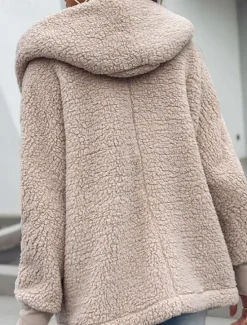 Discount Women's Winter Coat Casual Jacket Outdoor Street Daily Wear Fall Winter Regular Coat Regular Fit Thermal Warm Breathable Stylish Casual Jacket Long Sleeve Solid Color with Pockets Women Jackets