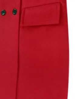 Women's Winter Coat Coat Cloak / Capes Windproof Warm Pocket Casual Street Style Plain Vacation Work Street Daily Wear Single Breasted Turndown Loose Fit Long Sleeve Outerwear Red Blue Green Fall Women Coats & Trench Coats