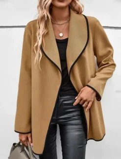 Clearance Women's Winter Coat Outdoor Street Daily Wear Fall Winter Regular Coat Regular Fit Thermal Warm Breathable Stylish Casual Jacket Long Sleeve Plain Oversize Women Coats & Trench Coats