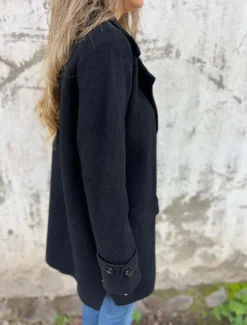 Hot Women's Winter Coat Outdoor Street Daily Wear Fall Winter Regular Coat Regular Fit Thermal Warm Breathable Stylish Casual Jacket Long Sleeve Plain with Pockets Black Khaki Apricot Women Coats & Trench Coats