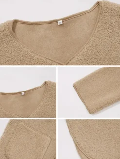 Best Women's Winter Coat Outdoor Street Daily Wear Fall Winter Long Coat Regular Fit Thermal Warm Breathable Stylish Casual Jacket Long Sleeve Plain with Pockets Army Green Khaki Apricot Women Coats & Trench Coats