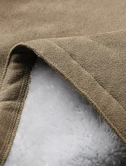 Outlet Women's Winter Coat Teddy Coat Outdoor Street Daily Wear Fall Winter Long Coat Regular Fit Thermal Warm Breathable Stylish Casual Jacket Long Sleeve Plain with Pockets Wine Khaki Women Puffers & Parka