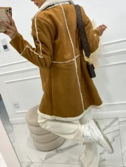 Women's Winter Coat Windproof Warm Patchwork Buttons Elegant Outdoor Solid Color Work Casual Double Breasted Turndown Loose Fit Long Sleeve Outerwear Black Brown Fall Winter Women Coats & Trench Coats
