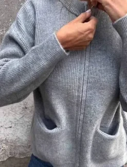 Hot Women's Winter Coat Winter Jacket Outdoor Street Daily Fall Winter Short Coat Regular Fit Warm Breathable Comtemporary Stylish Jacket Long Sleeve Solid Color with Pockets Full Zip Black Orange Gray Women Cardigans & Outerwears