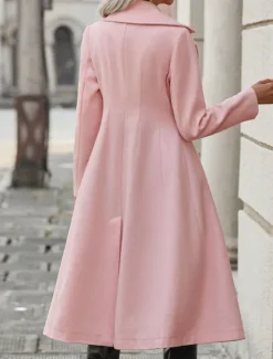 Best Women's Winter Coat Winter Jacket Outdoor Street Daily Fall Winter Long Coat Regular Fit Warm Breathable Comtemporary Stylish Jacket Long Sleeve Solid Color with Pockets Women Coats & Trench Coats
