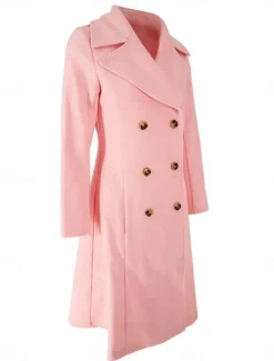 Best Women's Winter Coat Winter Jacket Outdoor Street Daily Fall Winter Long Coat Regular Fit Warm Breathable Comtemporary Stylish Jacket Long Sleeve Solid Color with Pockets Women Coats & Trench Coats