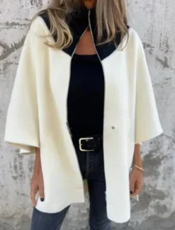 Hot Women's Winter Coat Winter Jacket Outdoor Street Daily Fall Winter Regular Coat Regular Fit Warm Breathable Comtemporary Stylish Jacket Long Sleeve Solid Color with Pockets Full Zip Black White Camel Women Cardigans & Outerwears