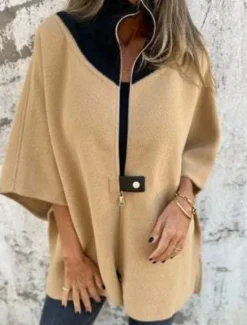 Hot Women's Winter Coat Winter Jacket Outdoor Street Daily Fall Winter Regular Coat Regular Fit Warm Breathable Comtemporary Stylish Jacket Long Sleeve Solid Color with Pockets Full Zip Black White Camel Women Cardigans & Outerwears