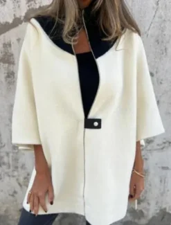 Hot Women's Winter Coat Winter Jacket Outdoor Street Daily Fall Winter Regular Coat Regular Fit Warm Breathable Comtemporary Stylish Jacket Long Sleeve Solid Color with Pockets Full Zip Black White Camel Women Cardigans & Outerwears