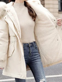 Outlet Women's Winter Coat Winter Jacket Hoodie Jacket Parka School Outdoor Valentine's Day Fall Winter Regular Coat Regular Fit Warm Breathable Simple Casual Daily Comfortable Jacket Long Sleeve Solid Women Puffers & Parka