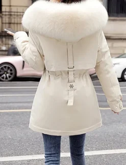 Outlet Women's Winter Coat Winter Jacket Hoodie Jacket Parka School Outdoor Valentine's Day Fall Winter Regular Coat Regular Fit Warm Breathable Simple Casual Daily Comfortable Jacket Long Sleeve Solid Women Puffers & Parka