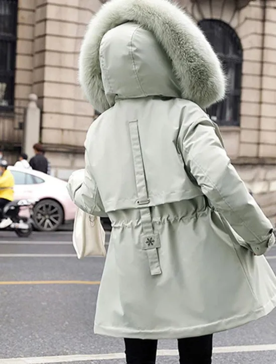 Outlet Women's Winter Coat Winter Jacket Hoodie Jacket Parka School Outdoor Valentine's Day Fall Winter Regular Coat Regular Fit Warm Breathable Simple Casual Daily Comfortable Jacket Long Sleeve Solid Women Puffers & Parka