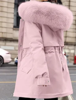 Outlet Women's Winter Coat Winter Jacket Hoodie Jacket Parka School Outdoor Valentine's Day Fall Winter Regular Coat Regular Fit Warm Breathable Simple Casual Daily Comfortable Jacket Long Sleeve Solid Women Puffers & Parka