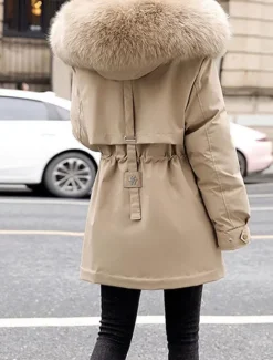 Outlet Women's Winter Coat Winter Jacket Hoodie Jacket Parka School Outdoor Valentine's Day Fall Winter Regular Coat Regular Fit Warm Breathable Simple Casual Daily Comfortable Jacket Long Sleeve Solid Women Puffers & Parka