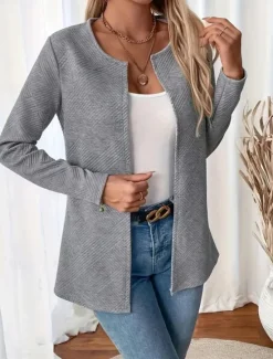 Discount Women's Winter Coat Winter Jacket Outdoor Street Daily Fall Winter Regular Coat Regular Fit Warm Breathable Comtemporary Stylish Jacket Long Sleeve Solid Color Slim Fit Women Blazers & Suits