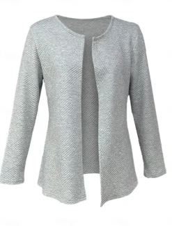 Discount Women's Winter Coat Winter Jacket Outdoor Street Daily Fall Winter Regular Coat Regular Fit Warm Breathable Comtemporary Stylish Jacket Long Sleeve Solid Color Slim Fit Women Blazers & Suits