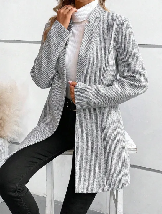 New Women's Winter Coat Winter Jacket Outdoor Street Daily Fall Winter Regular Coat Regular Fit Warm Breathable Comtemporary Stylish Jacket Long Sleeve Solid Color Slim Fit Women Coats & Trench Coats
