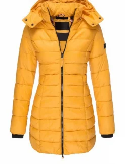 Women's Winter Coat Winter Jacket Parka Warm Breathable Pocket Full Zip Active Casual Comfortable Solid Color Outdoor Vacation Daily Wear Going out Zipper Regular Hoodie Regular Fit Long Sleeve Women Puffers & Parka