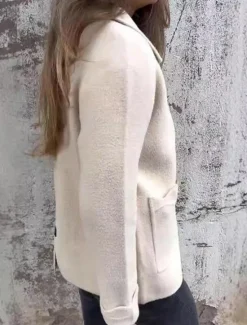 Hot Women's Winter Jacket Outdoor Street Daily Wear Fall Winter Short Coat Regular Fit Thermal Warm Breathable Stylish Casual Jacket Long Sleeve Plain with Pockets Full Zip Black Red Apricot Women Jackets