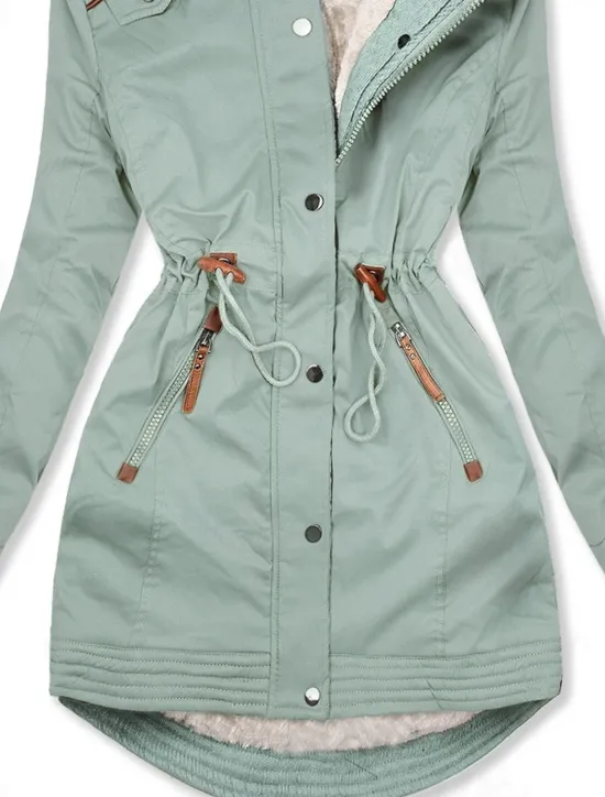 Best Women's Winter Jacket Parka Warm Zipper Buttons Fleece Lined Casual Street Style Plain Street Casual Daily Casual Daily Zipper Regular Hoodie Regular Fit Long Sleeve Outerwear Black Green Dark Blue Women Puffers & Parka