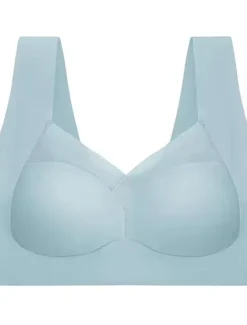 Hot Women's Wireless Bras Fixed Straps Full Coverage V Neck Breathable Pure Color Pull-On Closure Casual Daily Nylon 1PC Black Pink / Bras & Bralettes / 1 PC Home Outfits Women Lingerie
