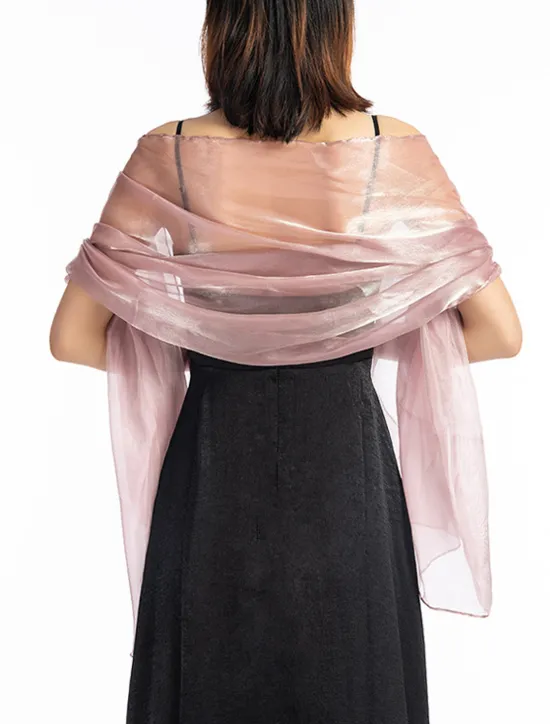 Sale Women's Women's Shawls & Wraps Wedding Party Special Occasion Camel Silver Red Scarf Pure Color / Spring / Summer / Fall / Winter Women Scarves