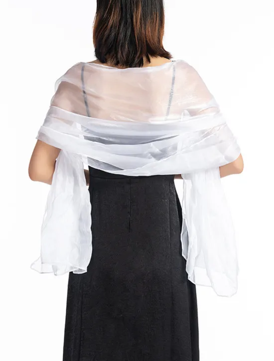 Sale Women's Women's Shawls & Wraps Wedding Party Special Occasion Camel Silver Red Scarf Pure Color / Spring / Summer / Fall / Winter Women Scarves