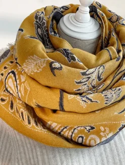 Hot Women's Women's Shawls & Wraps Outdoor Dailywear Holiday Wine Red Pink Scarf Floral Women Scarves