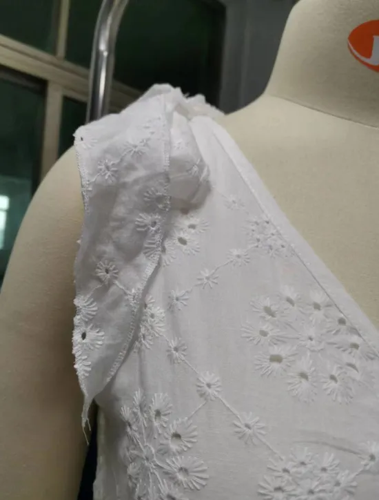 Women's Work Dress Dress A Line Dress Elegant Daily Workfashion Mini Dress Embroidered Hollow Out V Neck Sleeveless Floral Geometric Loose Fit Summer Spring S M L XL XXL Women White Dresses