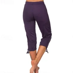 Outlet Women's Yoga Pants Drawstring Tummy Control Butt Lift High Waist Yoga Fitness Gym Workout Capri Leggings Bottoms Stripes Violet Black Green Sports Activewear Stretchy Skinny / Athletic / Athleisure Women Shorts