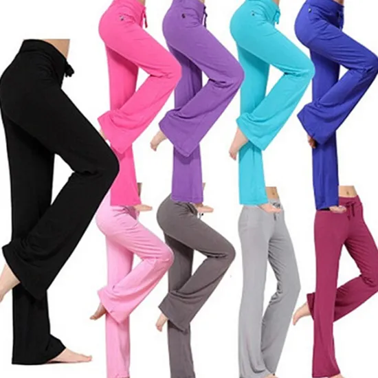 Best Women's Yoga Pants Drawstring Flare Leg Breathable Quick Dry Moisture Wicking Zumba Yoga Fitness Bottoms White Green Modal Plus Size Sports Activewear Stretchy Loose Fit Street Casual Women Pants