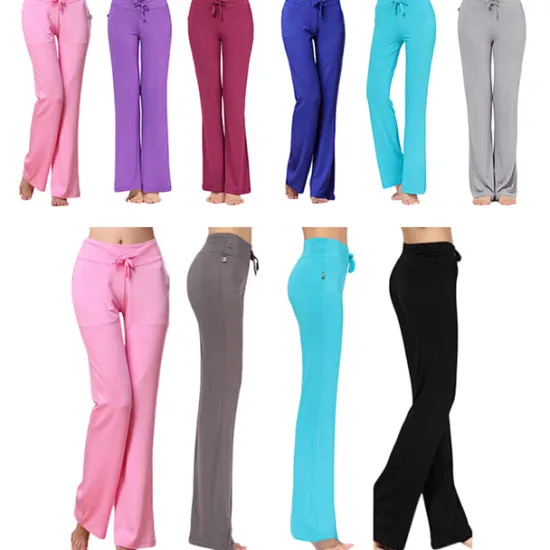 Best Women's Yoga Pants Drawstring Flare Leg Breathable Quick Dry Moisture Wicking Zumba Yoga Fitness Bottoms White Green Modal Plus Size Sports Activewear Stretchy Loose Fit Street Casual Women Pants