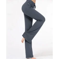 Best Women's Yoga Pants Drawstring Flare Leg Breathable Quick Dry Moisture Wicking Zumba Yoga Fitness Bottoms White Green Modal Plus Size Sports Activewear Stretchy Loose Fit Street Casual Women Pants