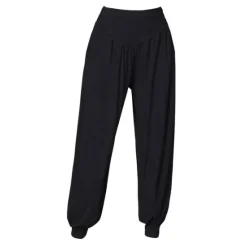 Online Women's Yoga Pants Side Pockets Wide Leg Harem High Waist Gym Workout Running Fitness Pants Bloomers Bottoms Black White Burgundy Cotton Modal Fall Winter Sports Activewear Micro-elastic Loose Fit Women Pants