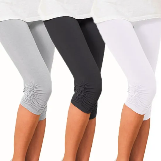 Sale Women's Yoga Pants Sun Protection Tummy Control Butt Lift High Waist Yoga Fitness Gym Workout Capri Leggings Bottoms Violet Black White Sports Activewear High Elasticity Skinny Women Leggings