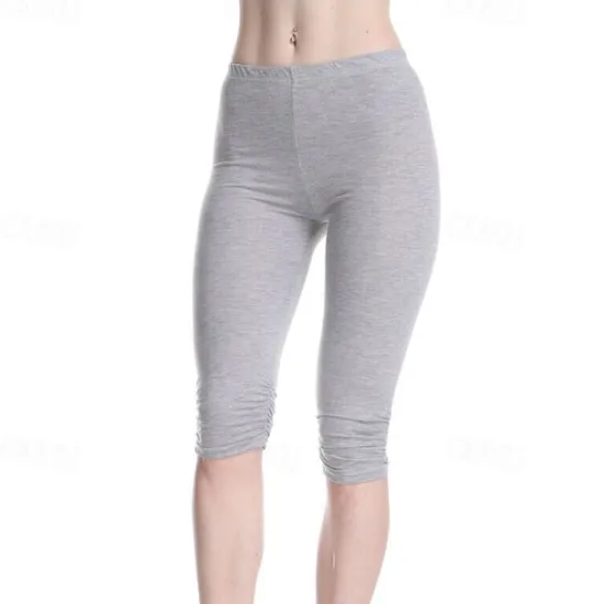 Sale Women's Yoga Pants Sun Protection Tummy Control Butt Lift High Waist Yoga Fitness Gym Workout Capri Leggings Bottoms Violet Black White Sports Activewear High Elasticity Skinny Women Leggings