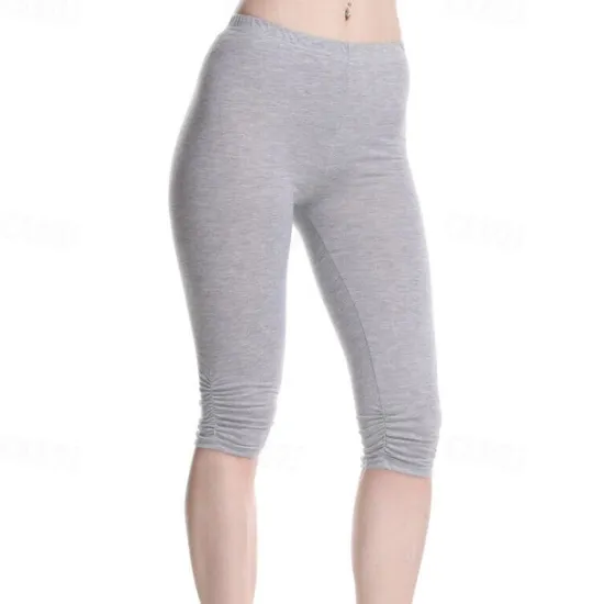Sale Women's Yoga Pants Sun Protection Tummy Control Butt Lift High Waist Yoga Fitness Gym Workout Capri Leggings Bottoms Violet Black White Sports Activewear High Elasticity Skinny Women Leggings
