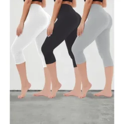 Clearance Women's Yoga Pants Sun Protection Tummy Control Butt Lift High Waist Yoga Fitness Gym Workout Capri Leggings Bottoms Violet Black White Sports Activewear High Elasticity Skinny Women Leggings